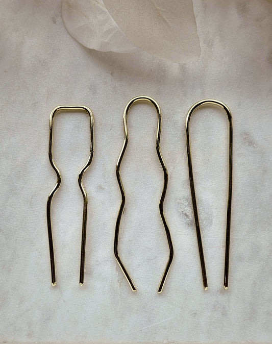 Pincho Bundle A | Hair pin | Solid Brass or Copper