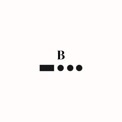 Letter "B" Morse Code Necklace