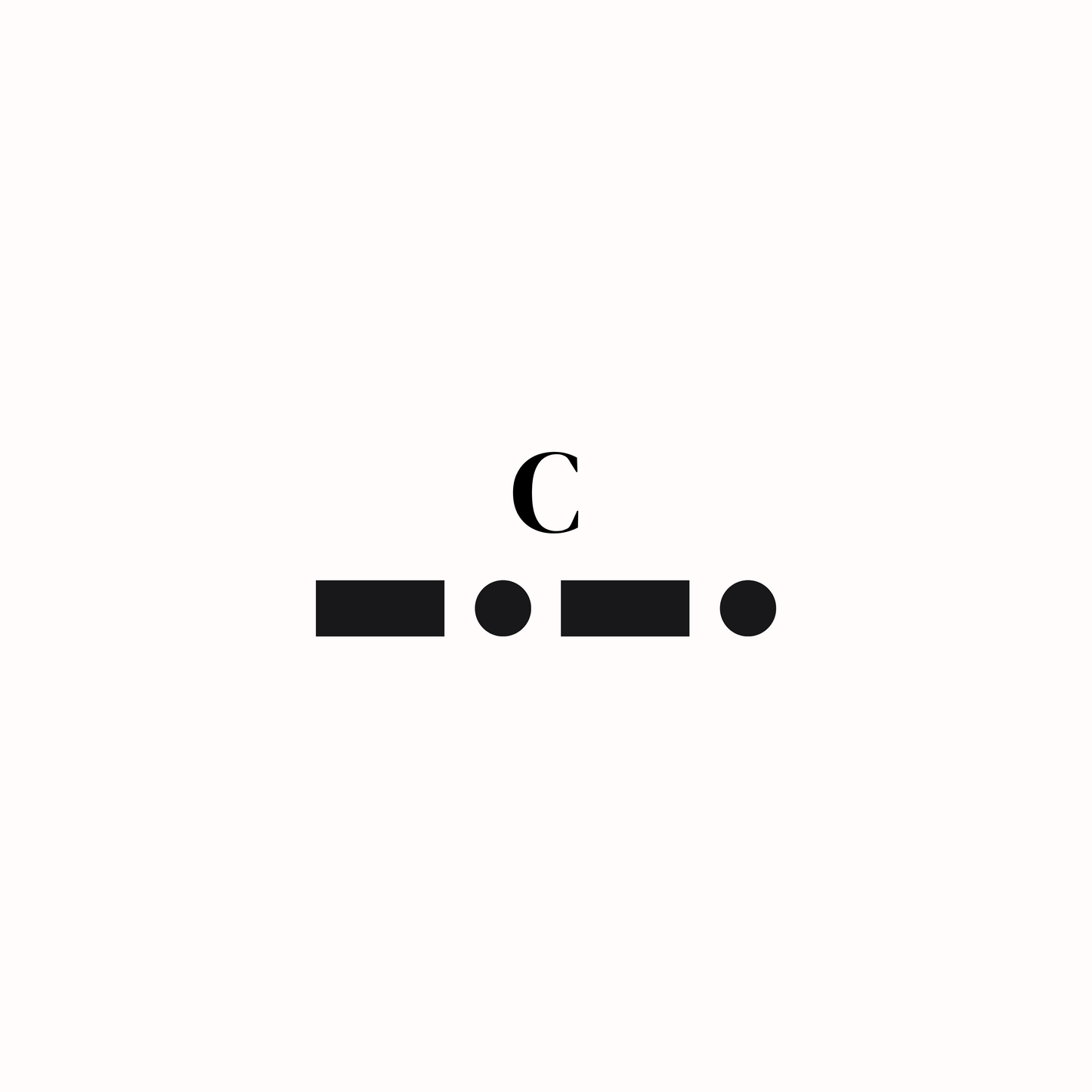 Letter "C" Morse Code Necklace