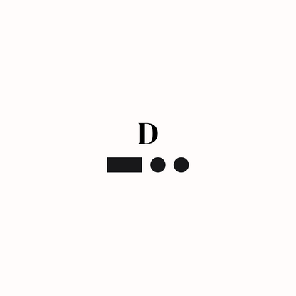 Letter "D" Morse Code Necklace