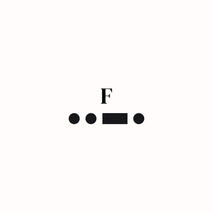 Letter "F" Morse Code Necklace