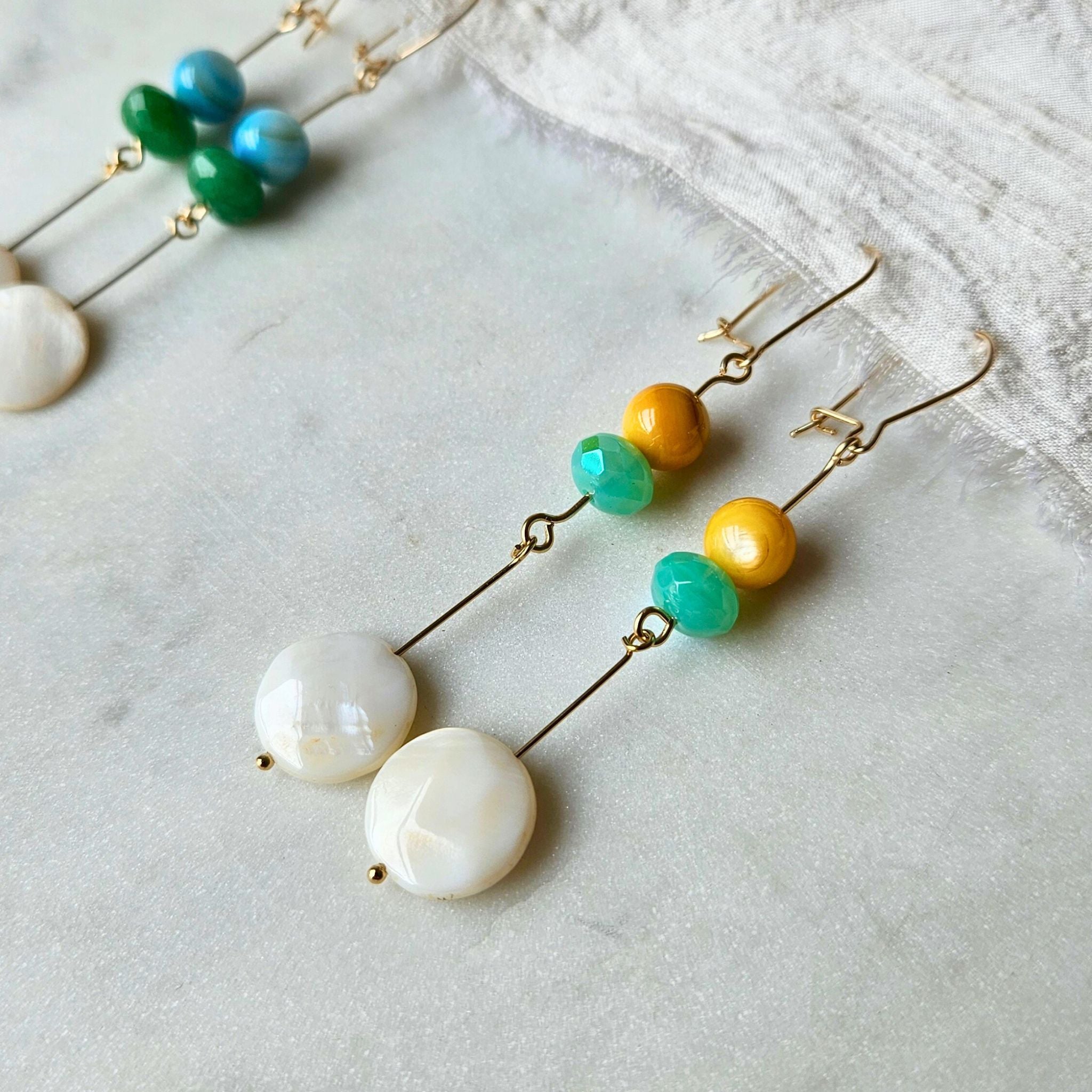 Gold on sale bead earrings