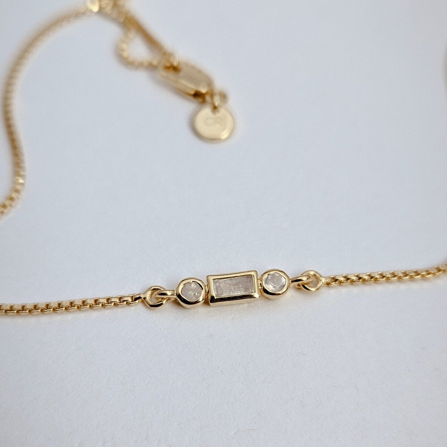 Initial A to Z Morse Code Bracelet 18K Vermeil