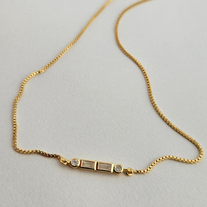 Initial A to Z Morse Code Bracelet 18K Vermeil