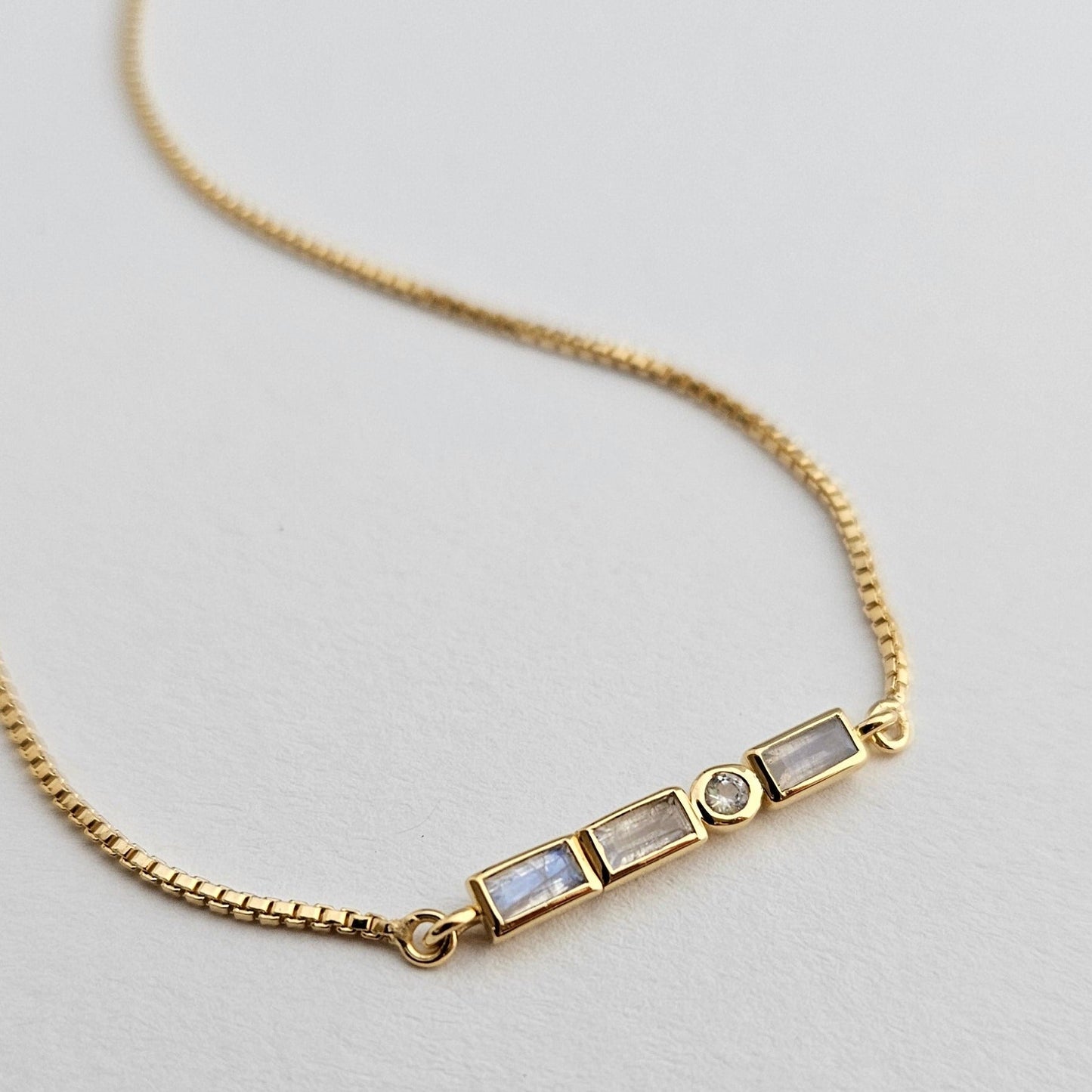 Initial A to Z Morse Code Necklace 18k Gold Vermeil