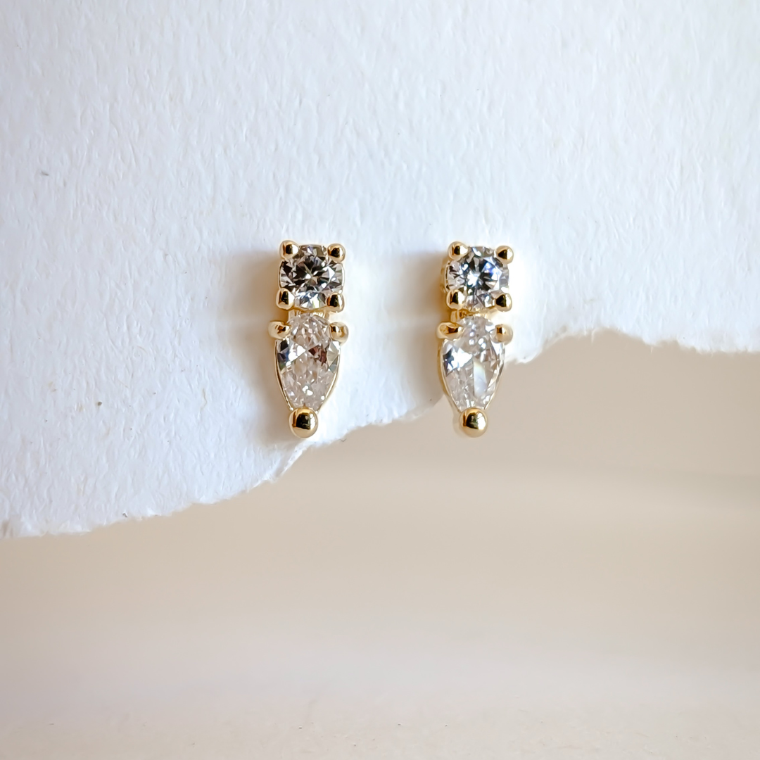 18k Gold Filled Love me or not Stud Earrings