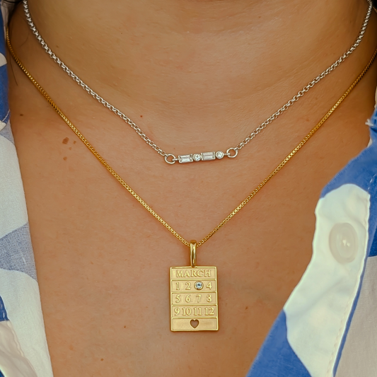 Birthstone Necklace 18k Gold Vermeil | Gemstone