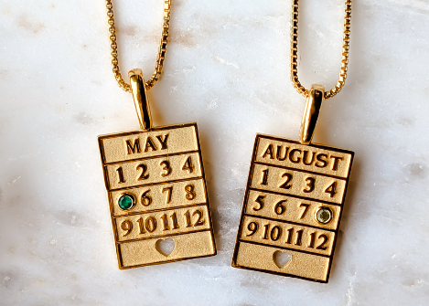 Birthstone Necklace 18k Gold Vermeil | Gemstone