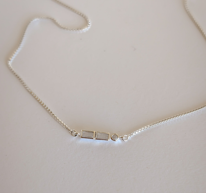 Initial A to Z Morse Code Necklace Sterling Silver