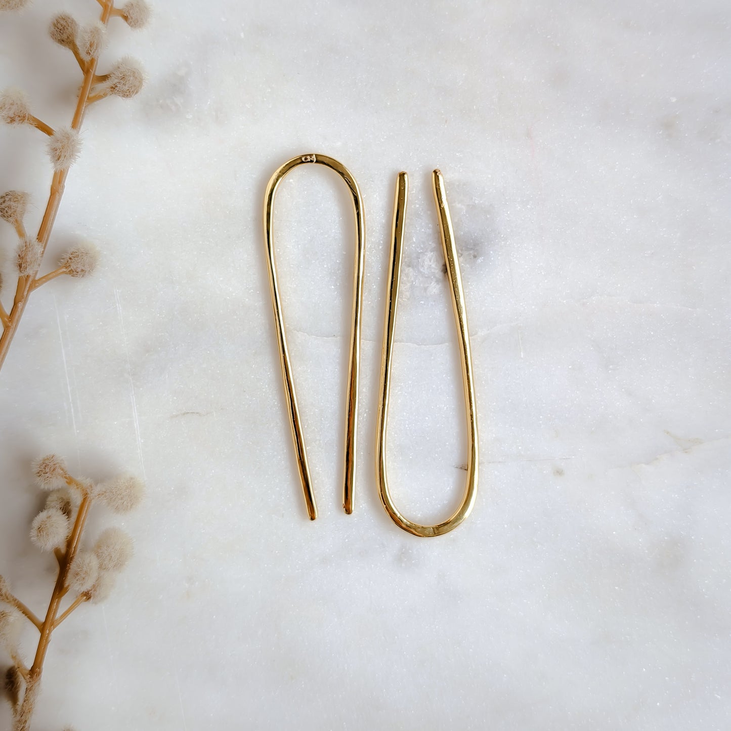 Pincho No.00 | Twins Hair pin |18k Gold Plated | Waterproof | Waterproof Jewellery