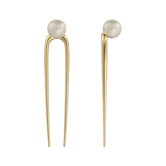 Pincho XL Pearl | Hair pin |  18k Gold Plated - PREORDER