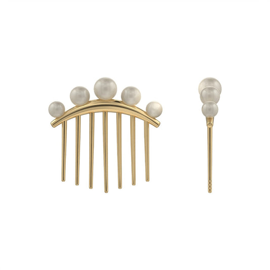 Peineta Pearls | Hair Comb |  18k Gold Plated - PREORDER