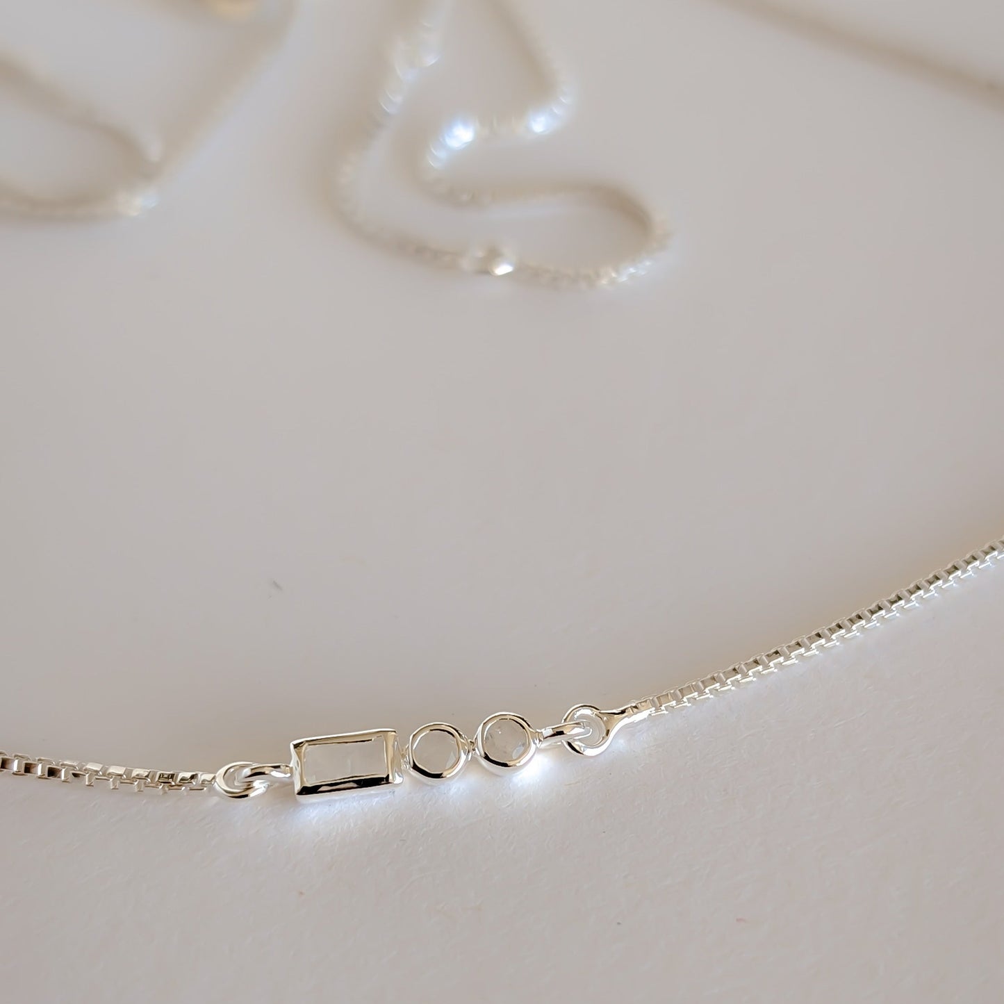 Initial A to Z Morse Code Necklace Sterling Silver