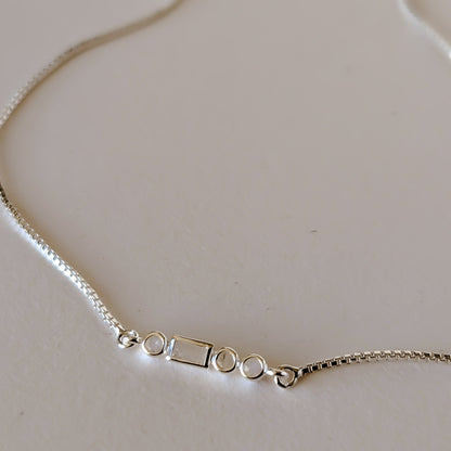 Initial A to Z Morse Code Necklace Sterling Silver