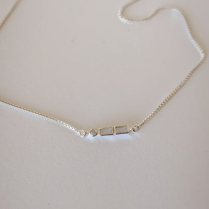 Initial A to Z Morse Code Necklace Sterling Silver