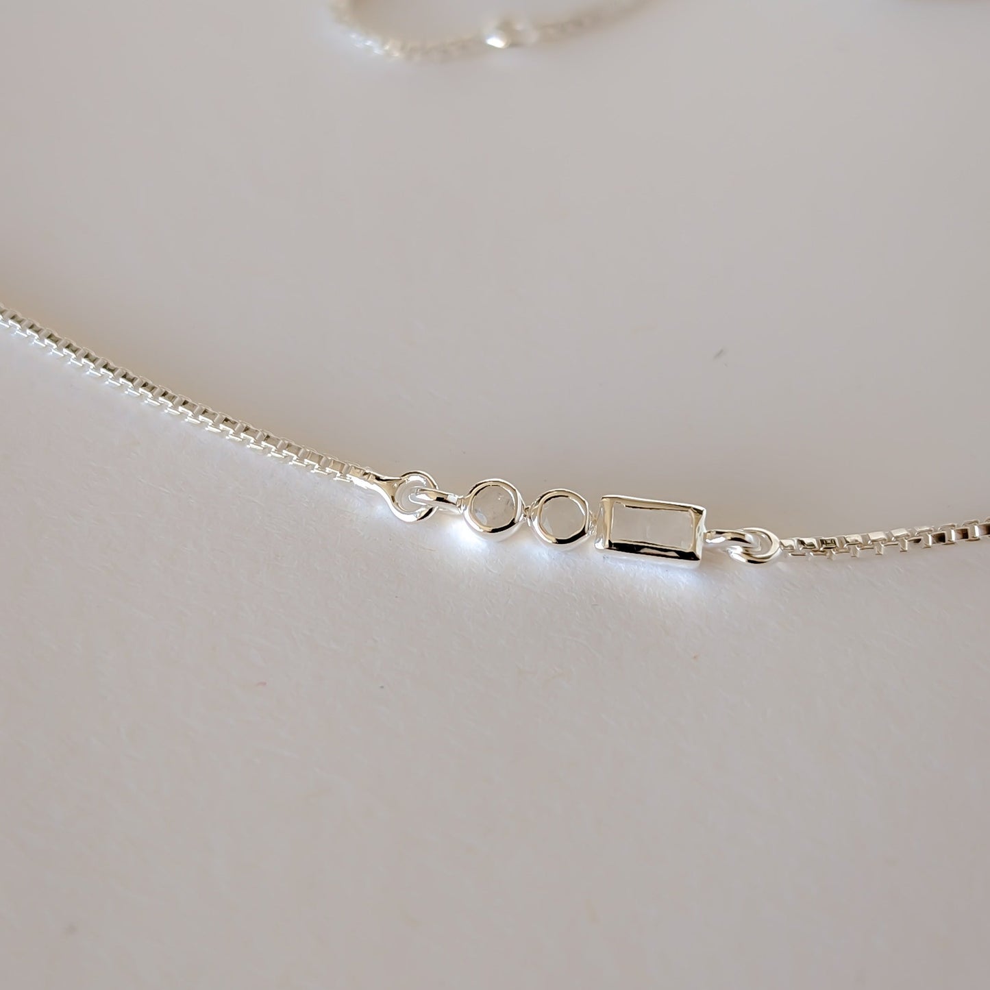 Initial A to Z Morse Code Necklace Sterling Silver