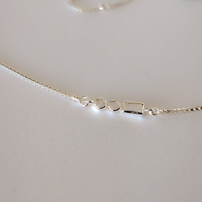 Initial A to Z Morse Code Necklace Sterling Silver