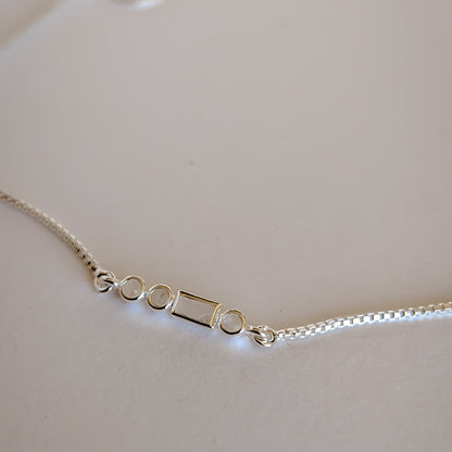 Initial A to Z Morse Code Necklace Sterling Silver