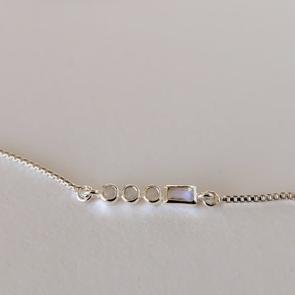 Initial A to Z Morse Code Necklace Sterling Silver