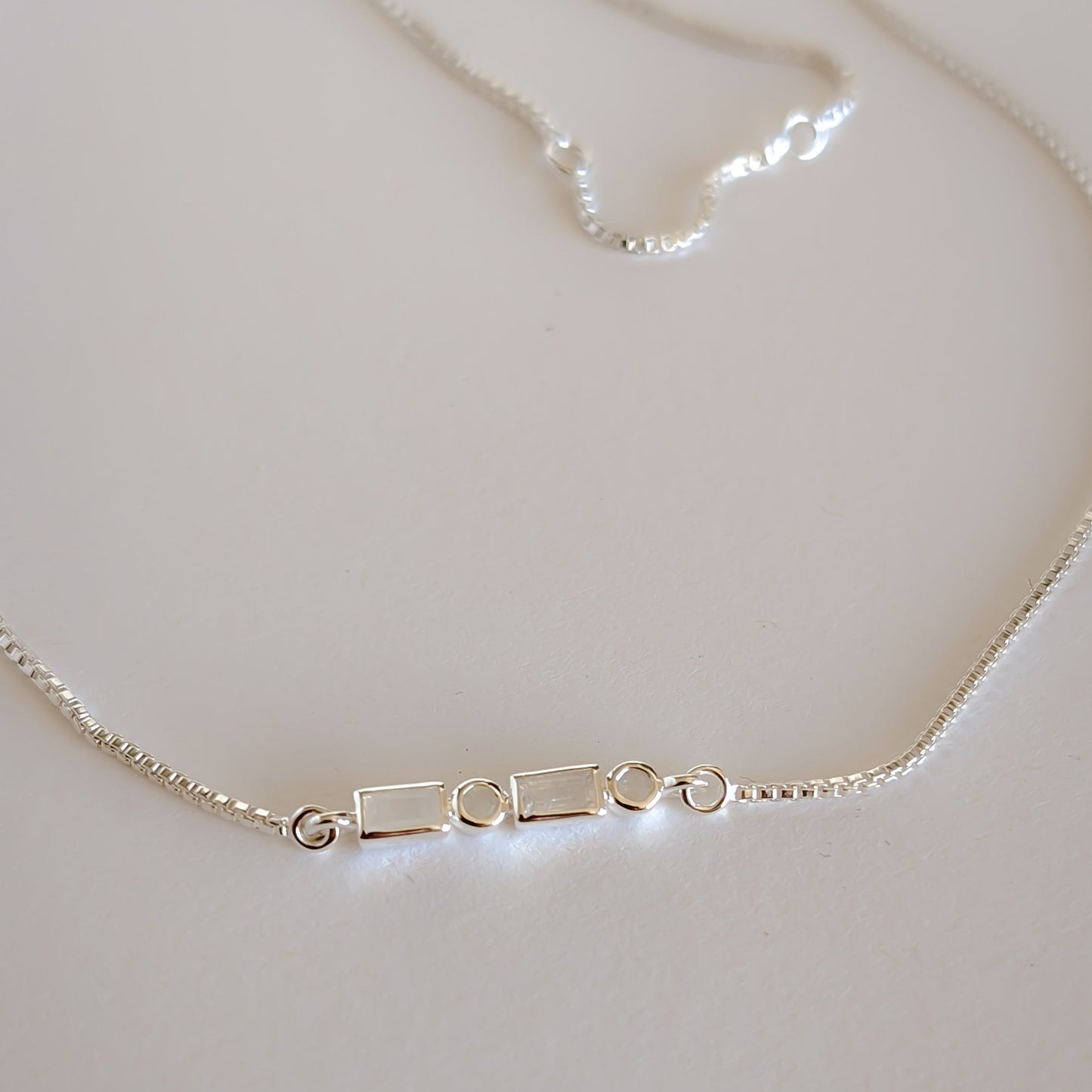 Initial A to Z Morse Code Necklace Sterling Silver