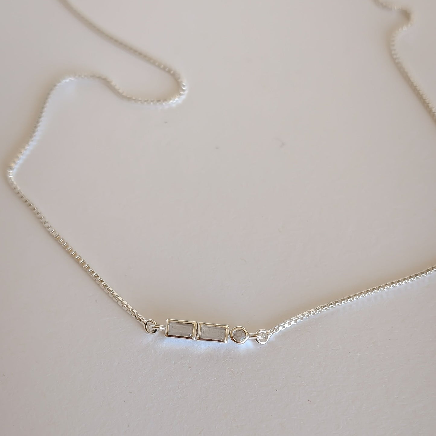 Initial A to Z Morse Code Necklace Sterling Silver