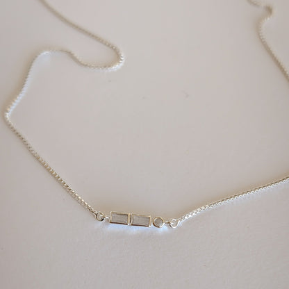 Initial A to Z Morse Code Necklace Sterling Silver