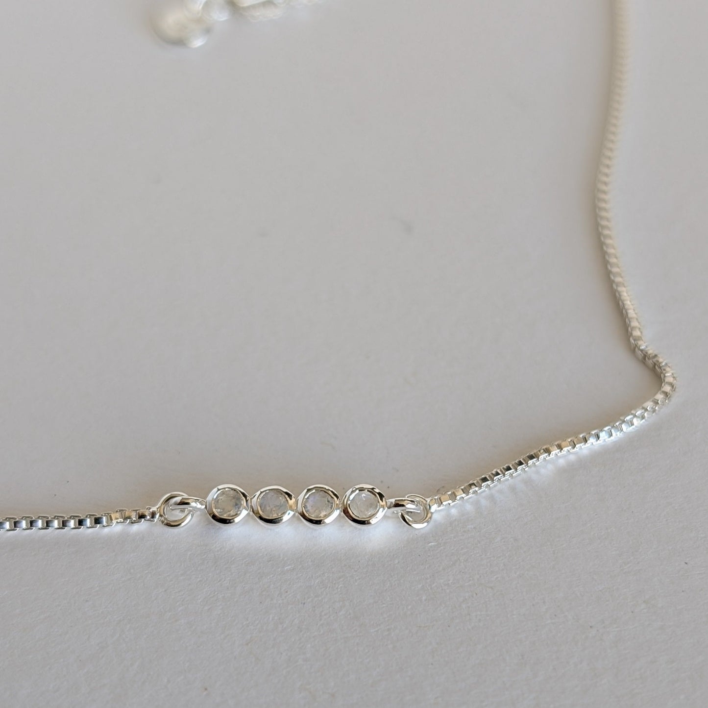 Initial A to Z Morse Code Necklace Sterling Silver