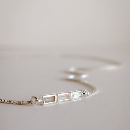 Initial A to Z Morse Code Necklace Sterling Silver