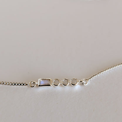 Initial A to Z Morse Code Necklace Sterling Silver