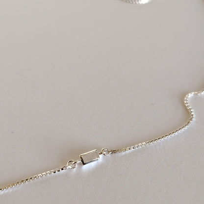 Initial A to Z Morse Code Necklace Sterling Silver