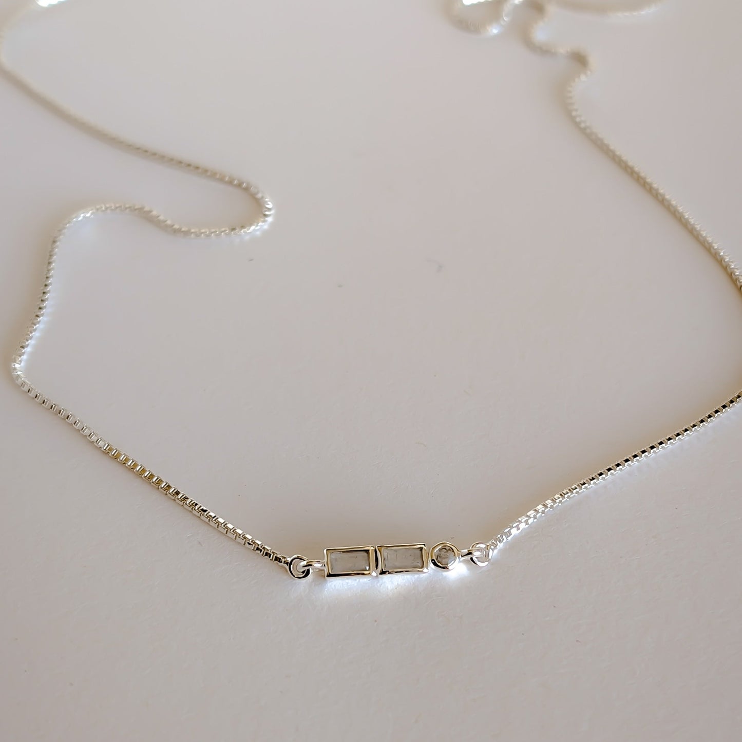 Initial A to Z Morse Code Necklace Sterling Silver